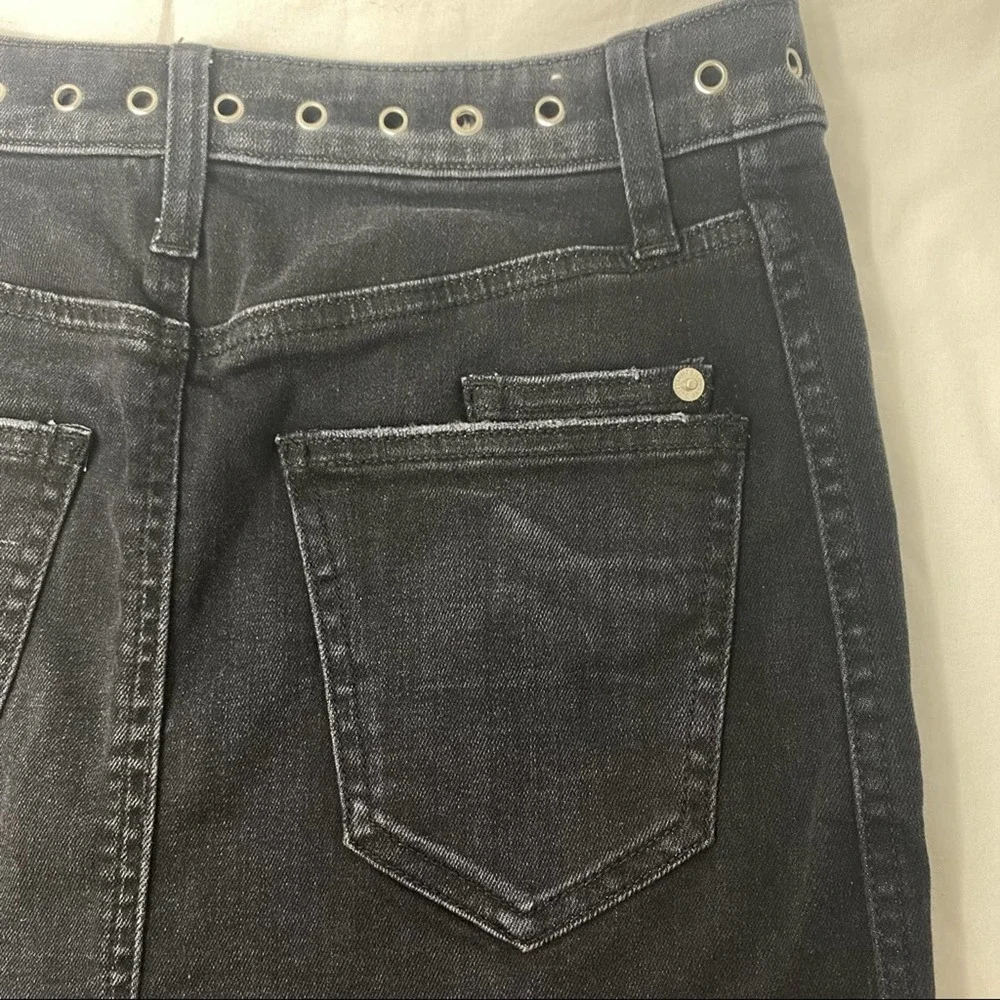NWT Current/Elliott The 7-Pocket Studded Mini Skirt Size 25